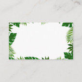 Tropische bladeren | Huwelijkswebsite Informatiekaartje (Achterkant)