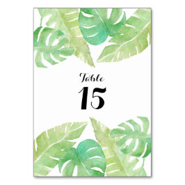 Tropische bladeren in de Waterverf Kaart