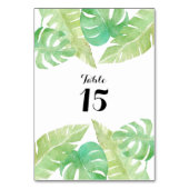 Tropische bladeren in de Waterverf Kaart (Voorkant)