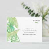 Tropische bladeren in Waterverf Insert Kaart (Staand voorkant)