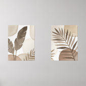 Tropische bladeren - Japandi Set - Muurkunst - Min (Voorkant)