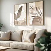 Tropische bladeren - Japandi Set - Muurkunst - Min