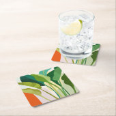 Tropische bladeren kartonnen onderzetters (Insitu)