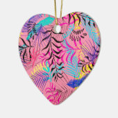 Tropische bladeren keramisch ornament (Links)