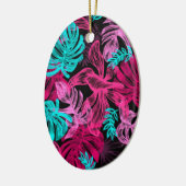 Tropische bladeren keramisch ornament (Links)