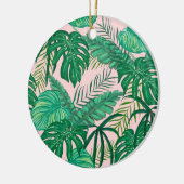 Tropische bladeren keramisch ornament (Links)