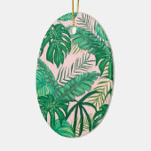 Tropische bladeren keramisch ornament (Links)