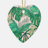 Tropische bladeren keramisch ornament (Links)