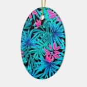 Tropische bladeren keramisch ornament (Links)