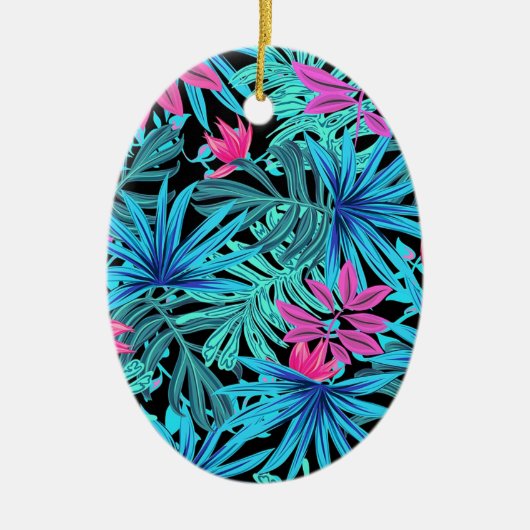 Tropische bladeren keramisch ornament (Voorkant)