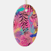 Tropische bladeren keramisch ornament (Rechts)