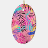 Tropische bladeren keramisch ornament (Links)