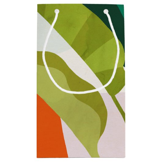 Tropische bladeren klein cadeauzakje (Achterkant)