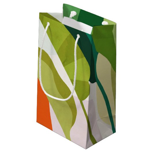 Tropische bladeren klein cadeauzakje (Achterkant Gekanteld)