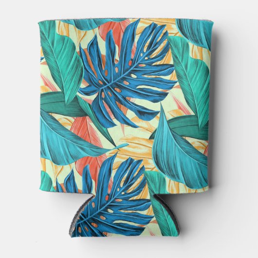 Tropische bladeren Koelbox Blikjeskoeler (Voorkant)