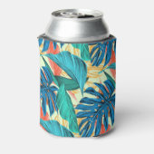 Tropische bladeren Koelbox Blikjeskoeler (Blikje Achterkant)