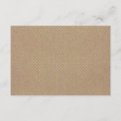 Tropische bladeren kraft paper bruiloft insert car informatiekaartje (Achterkant)