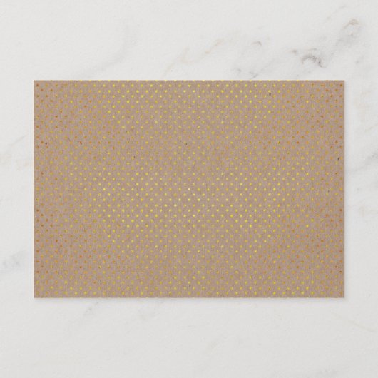 Tropische bladeren kraft paper bruiloft insert car informatiekaartje (Achterkant)