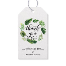 Tropische Bladeren Krans Zomer Bruiloft Bedankt