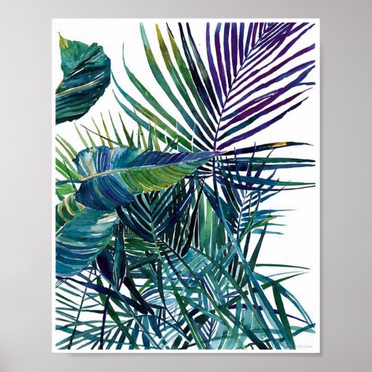 Tropische Bladeren Kunstprint Poster (Voorkant)