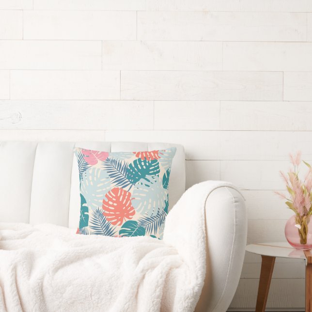 Tropische bladeren kussen (Bank)