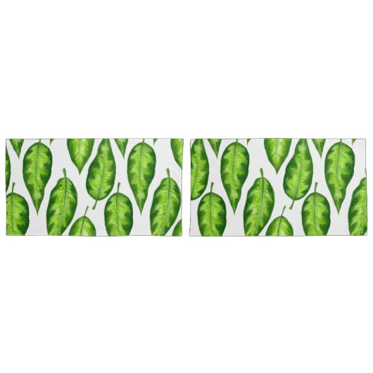 Tropische bladeren kussensloop (Voorkant-Set)