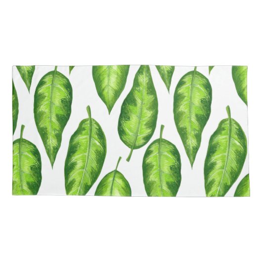 Tropische bladeren kussensloop (Achterkant-Links)