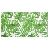 Tropische bladeren kussensloop (Voorkant-Links)