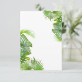 Tropische Bladeren Lege Uitnodiging (Staand voorkant)