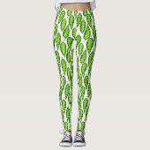 Tropische bladeren leggings (Voorkant)