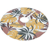 Tropische bladeren: levendige naadloze achtergrond kerstboom rok (Gekanteld)