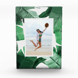 Tropische bladeren Lijst voor fotoblokkering Fotoblokken