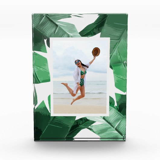 Tropische bladeren Lijst voor fotoblokkering Fotoblokken (Voorkant)