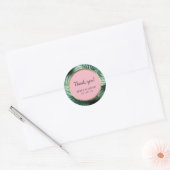 Tropische bladeren Luau dank u Ronde Sticker (Envelop)