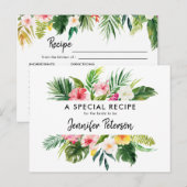 Tropische bladeren Luau Vrijgezellenfeest Recept K Briefkaart (Voorkant / Achterkant)