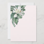 Tropische bladeren Magnolia roze 18e verjaardag Kaart (Achterkant)