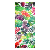 Tropische bladeren maximalistische bruiloft menuka reclamekaart (Achterkant)