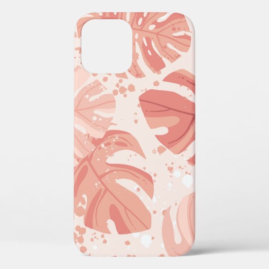 Tropische bladeren: met de hand getekend patroon. Case-Mate iPhone case (Achterkant)