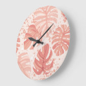 Tropische bladeren: met de hand getekend  patroon. grote klok (Hoek)