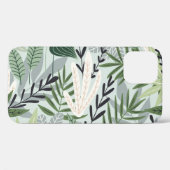 Tropische bladeren: met de hand getekende print. Case-Mate iPhone case (Achterkant (horizontaal))
