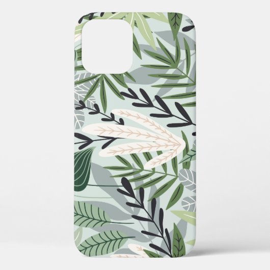 Tropische bladeren: met de hand getekende print. Case-Mate iPhone case (Achterkant)