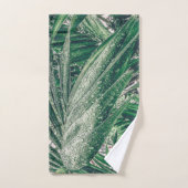 Tropische bladeren met regendruppels bad handdoek (Handdoek)