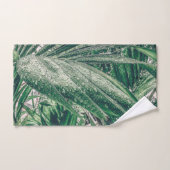 Tropische bladeren met regendruppels bad handdoek (Handdoek)
