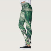 Tropische bladeren met regendruppels leggings (Links)