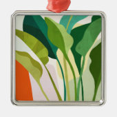 Tropische bladeren metalen ornament (Voorkant)