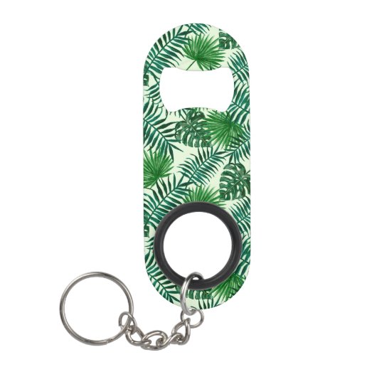 Tropische bladeren mini flessenopener (Voorkant)