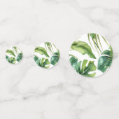 Tropische bladeren Mix botanische tuin groen Confetti (Voorkanten)