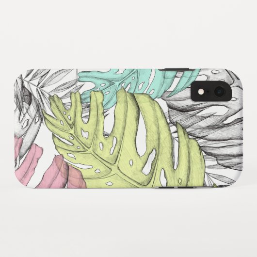 Tropische bladeren Mode Case-Mate iPhone Case (Achterkant (horizontaal))