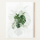 Tropische bladeren Modern Elegant Personalized Planner (Achterkant)
