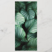 Tropische bladeren Modern Luau Wedding Menu (Achterkant)